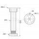 KITCHEN CABINET LEG WHITE / 15cm CABINET LEGS
